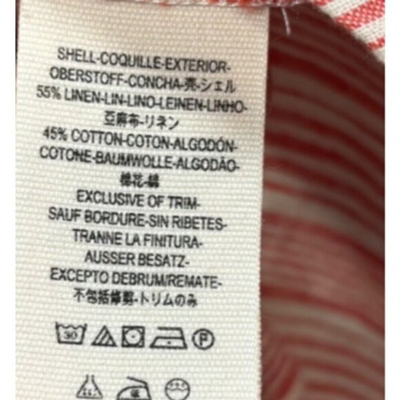 Free People Hello There Beautiful Off Shoulder Striped Top Linen Blend - Picture 4 of 5